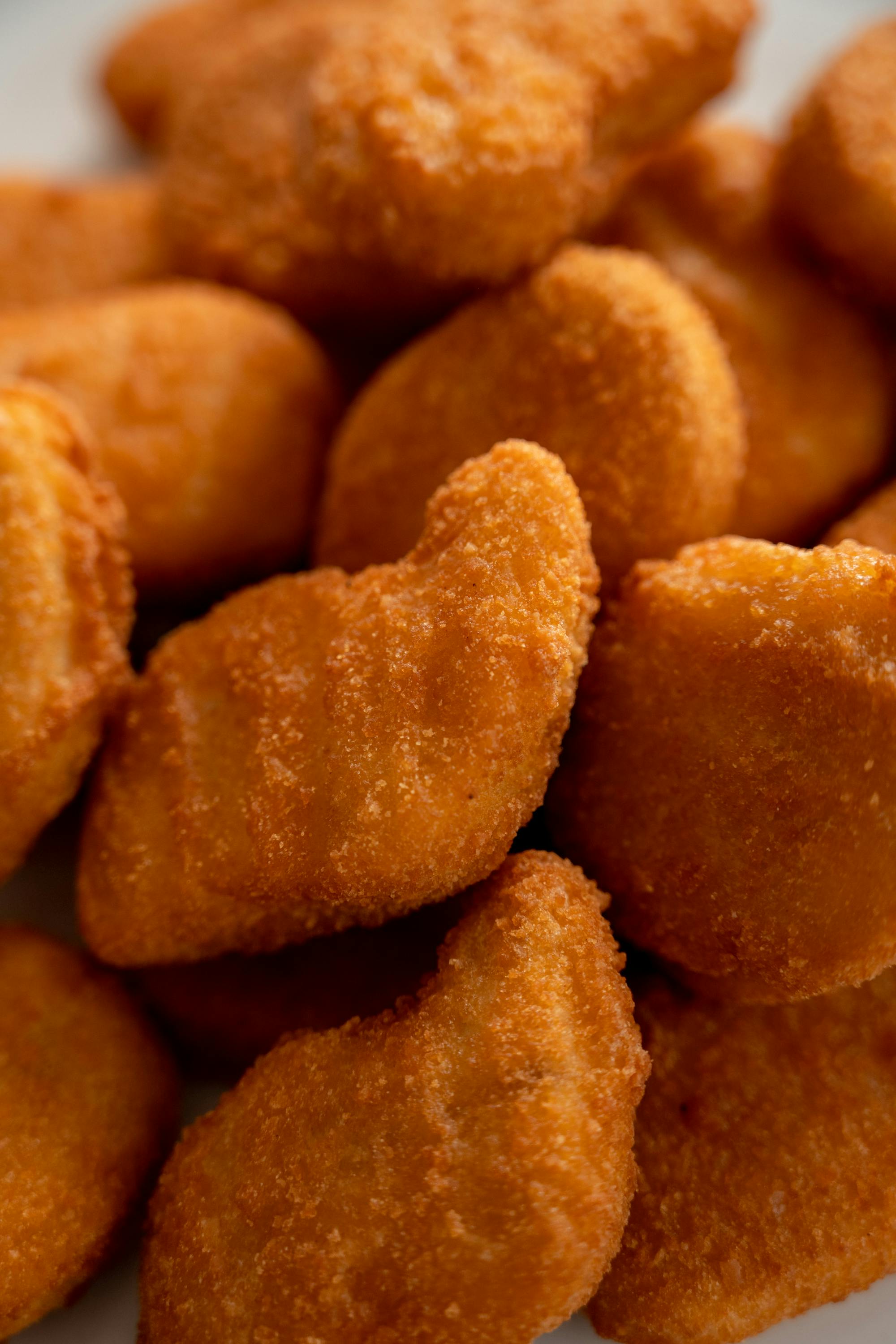 Golden crispy chicken nuggets